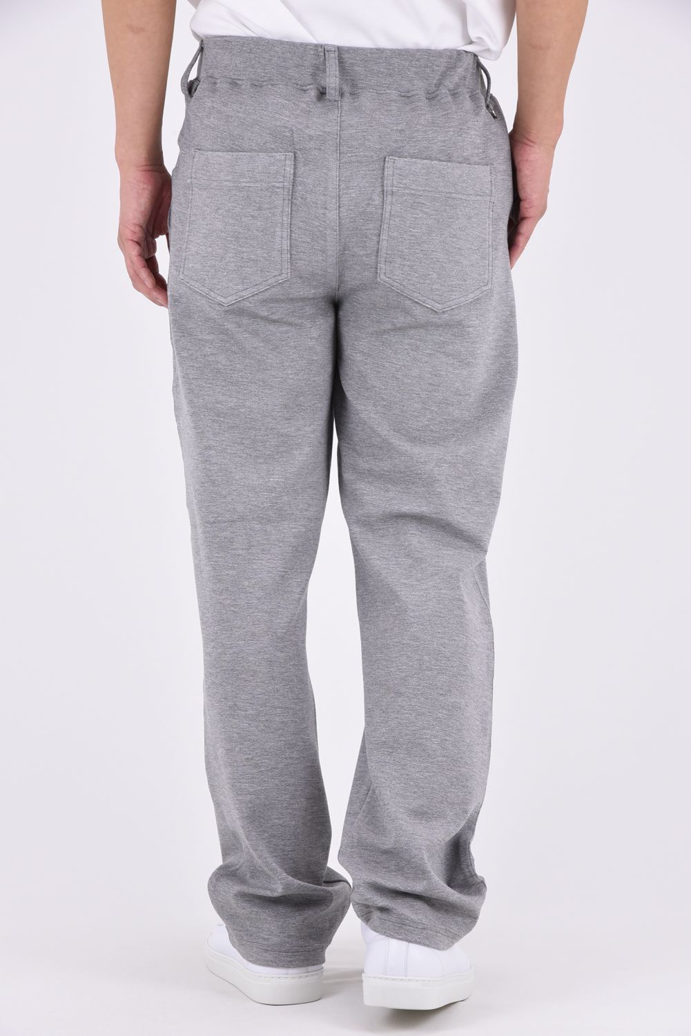 CHRIS EASY WIDE TUCK PANTS / ブリスターニット ワンタック イージーパンツ (グレー)