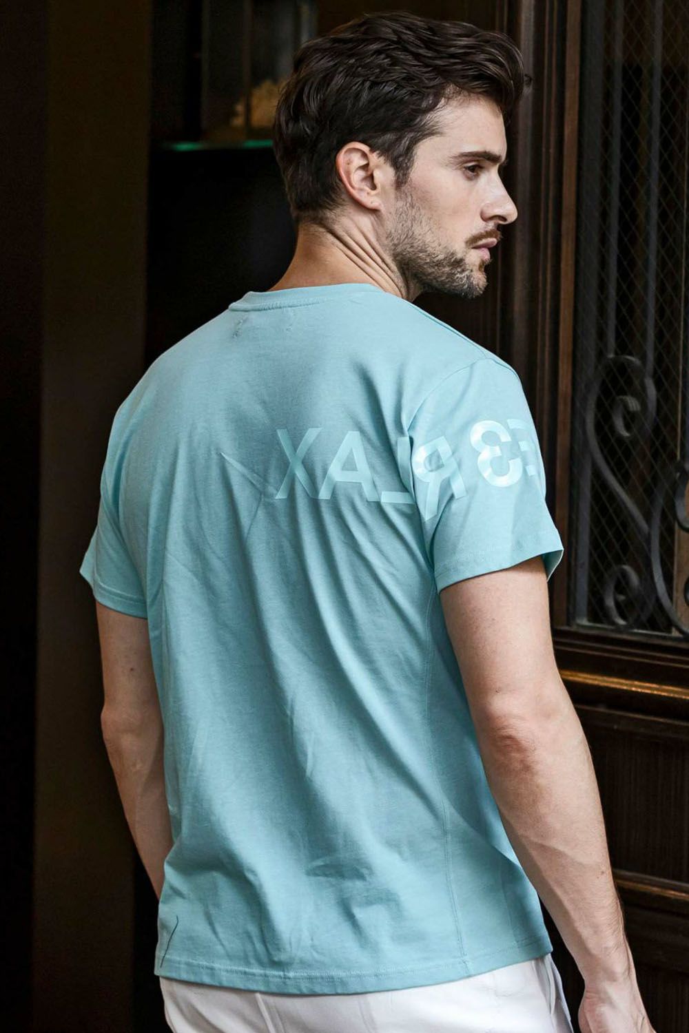 BIG LOGO INVERTED T-SHIRT / ビッグロゴ インバート Tシャツ (サックス)