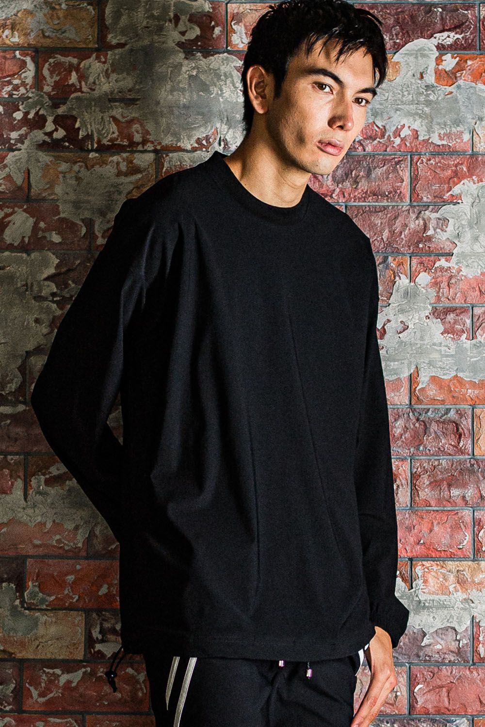 NYLON TECH PULL OVER / 高機能ナイロンマイクロファイバー プルオーバー ブラック