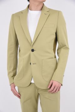 RIB JACKET / 定番 リブ 2Bシングル ジャケット ベージュ