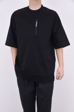 JANI (ジャニ) / オリジナルファスナー ロゴ ラグランスリーブ Tシャツ ブラック