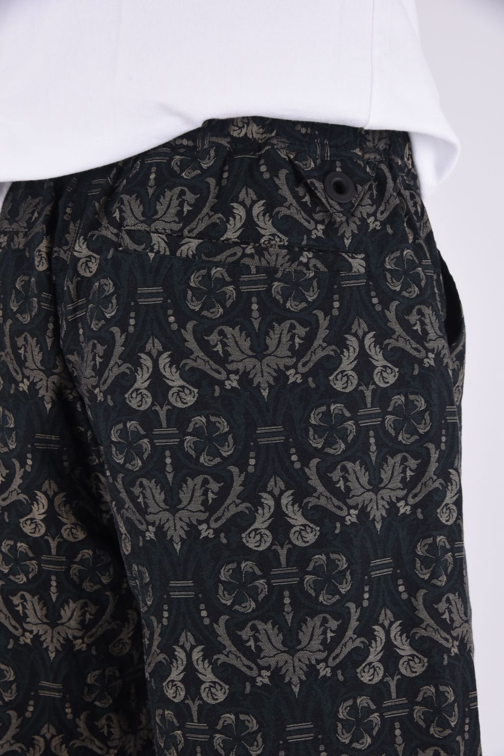 BOTANICAL JACQUARD EASY PANTS / ボタニカル ジャガード イージーパンツ ブラック
