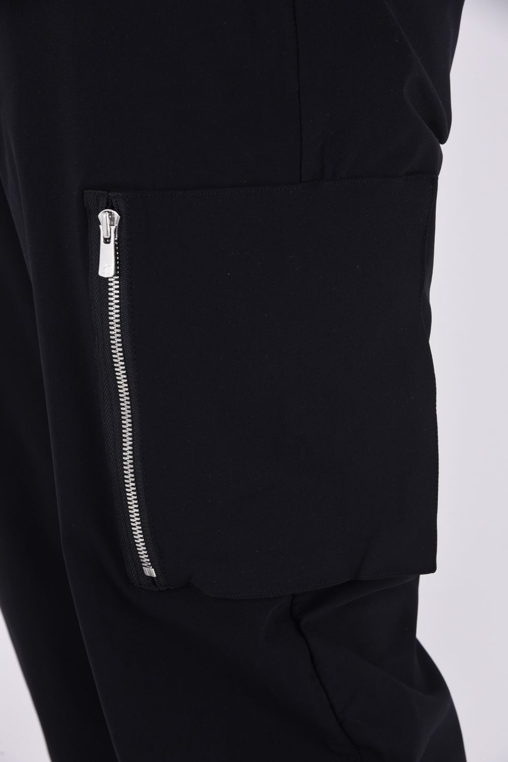 DAVID NYLON CARGO PANTS / ストレッチナイロン ミリタリーカーゴパンツ ブラック