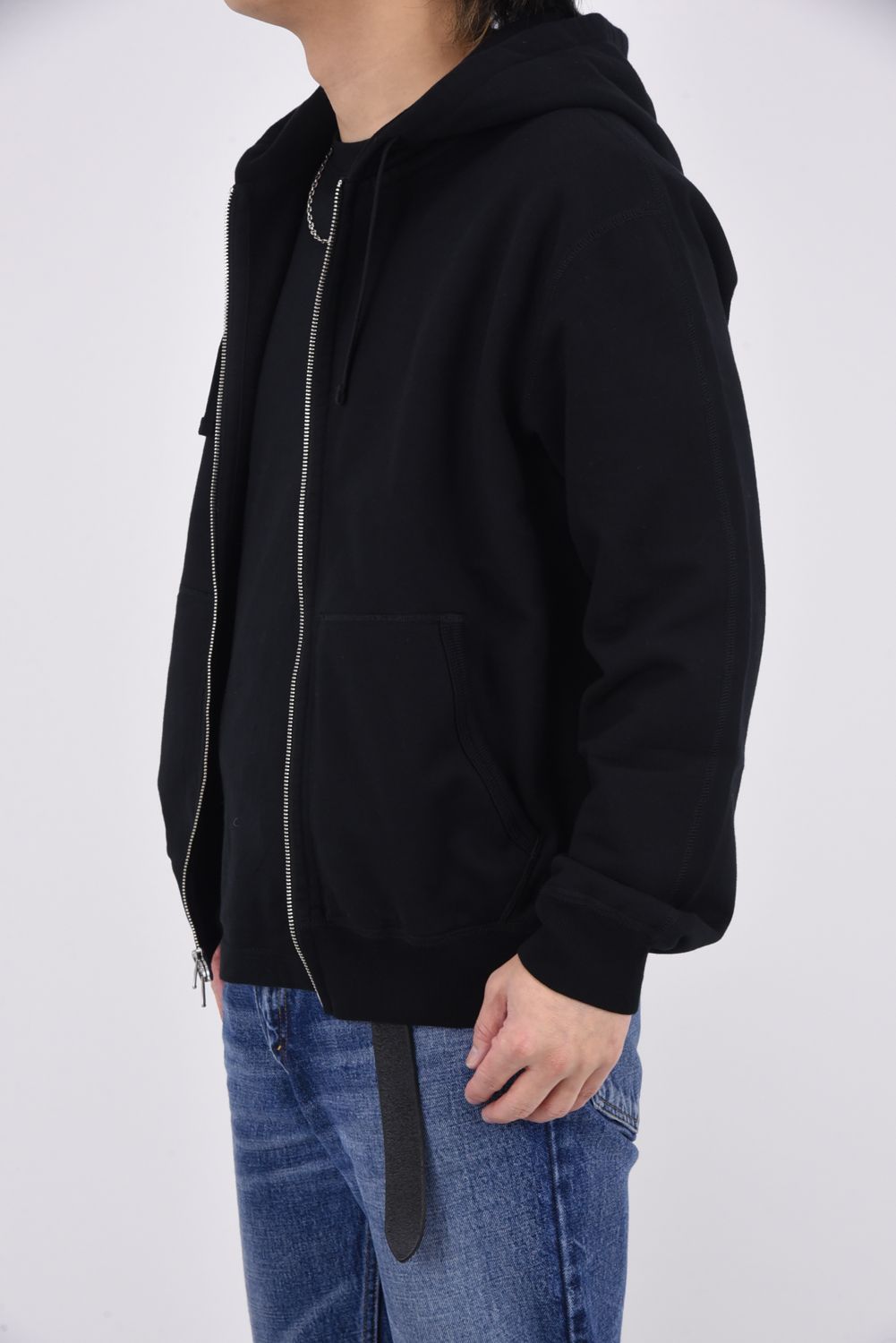 【国内正規品】【STANDARD FIT】 MIDWEIGHT TERRY ZIP HOODIE / ミッドウェイトテリー フルジップパーカー (ブラック)