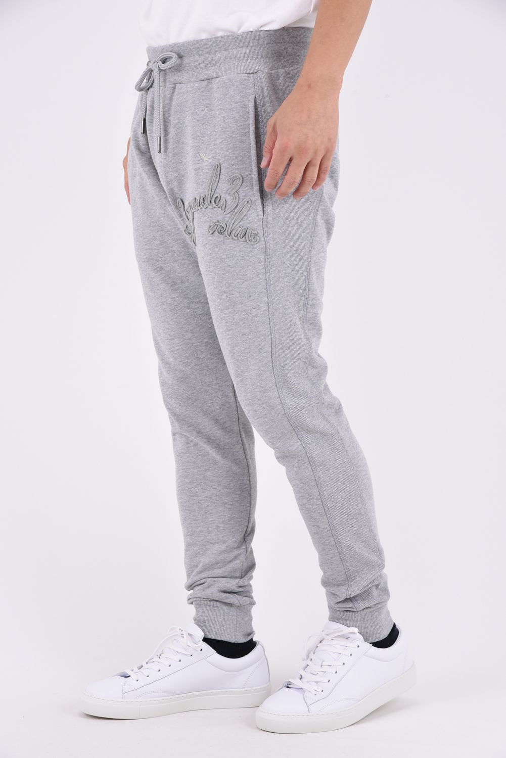 【26AW】 HEAVY FRENCH TERRYSCRIPT CODE LOGO LONG PANTS / フレンチテリー ロープロゴ ロングパンツ (グレー)