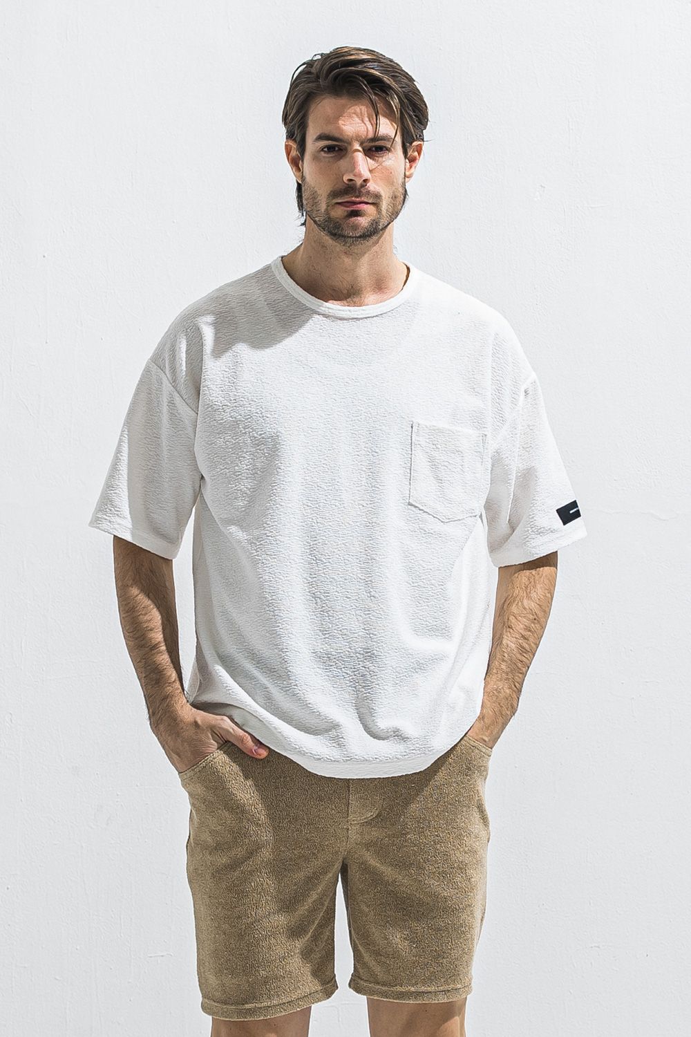 PILE OVER TEE / パイル オーバーサイズ Tシャツ （ホワイト） (4月中旬入荷予定) ※オーダー締切:2月15日(日)18時