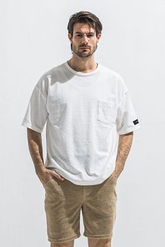PILE OVER TEE / パイル オーバーサイズ Tシャツ （ホワイト） (4月中旬入荷予定) ※オーダー締切:2月15日(日)18時