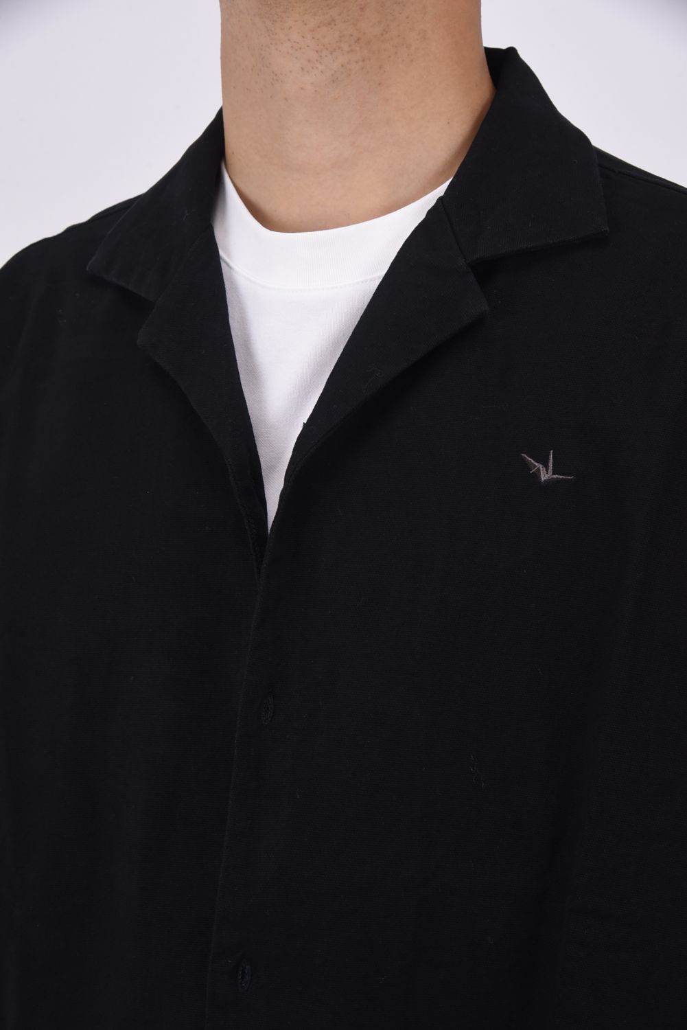 BACK LOGO WIDE SHIRT / バックロゴ ワイド シャツ ブラック