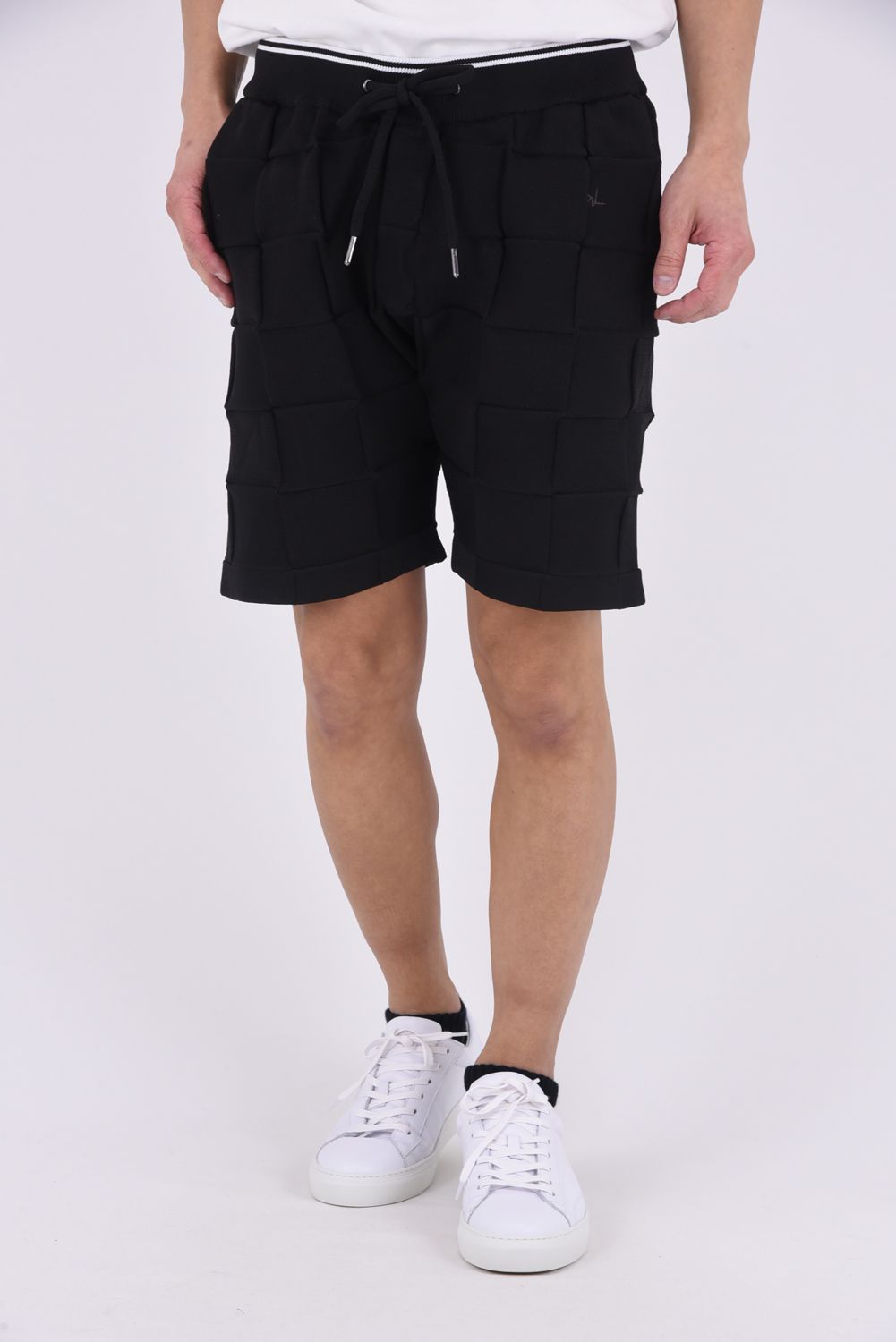 【26SS】 INTRECCIATO SHORTS / イントレチャート ショートパンツ (ブラック)