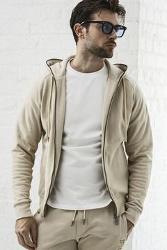 RHINESTONE LOGO HOODIE / ラインストーン ロゴ フーディ (ベージュ)