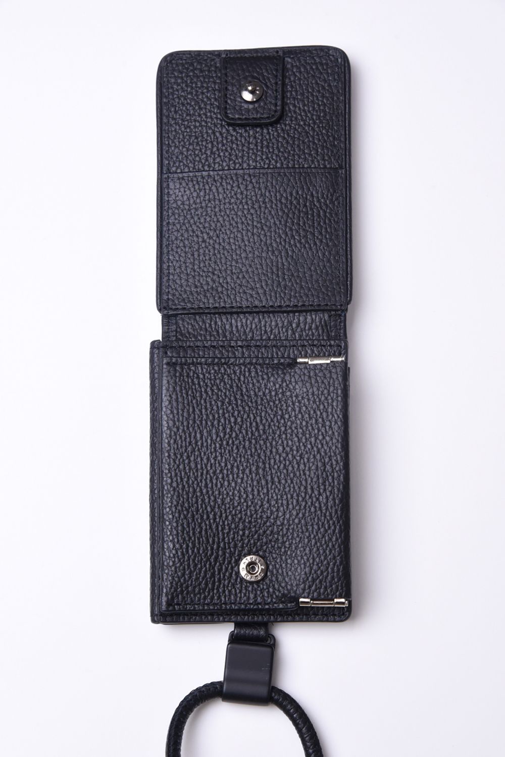 EXCHANGE-SHOULDER-WALLET-SET / ストラップ付き MagSafe対応 ショルダーコンポジションクロスボディウォレット (ブラック)