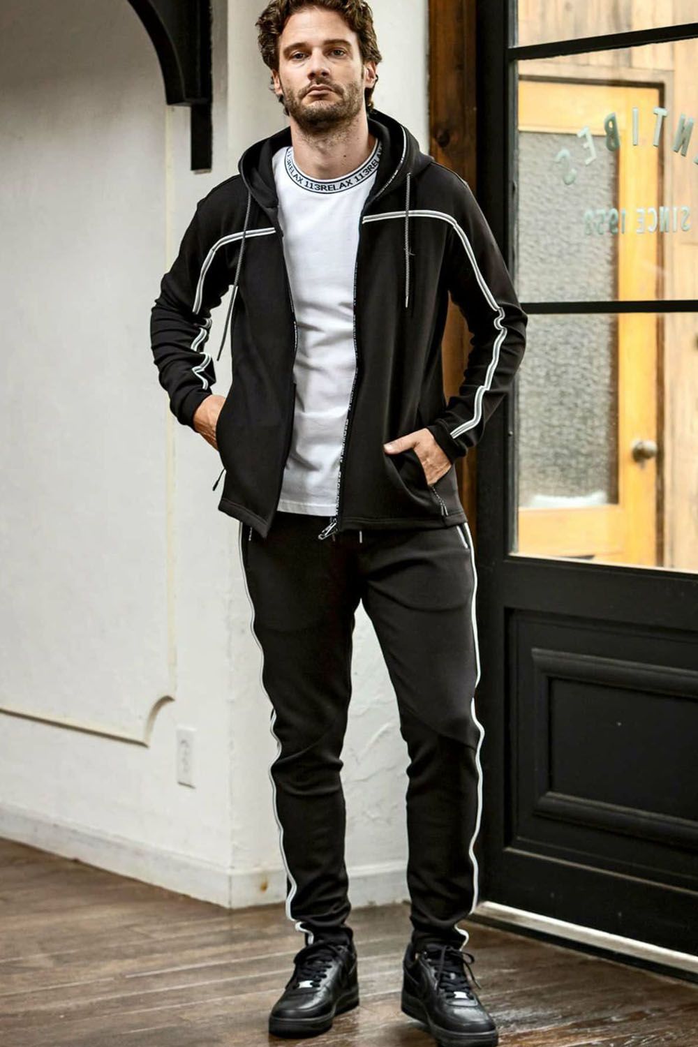 PIPING LINE PANTS / パイピングライン パンツ ブラック