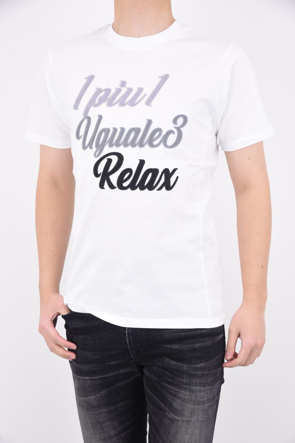 3 STEPS EMBROIDERY T-SHIRTS / グラデーション アップリケ 半袖Tシャツ ホワイト