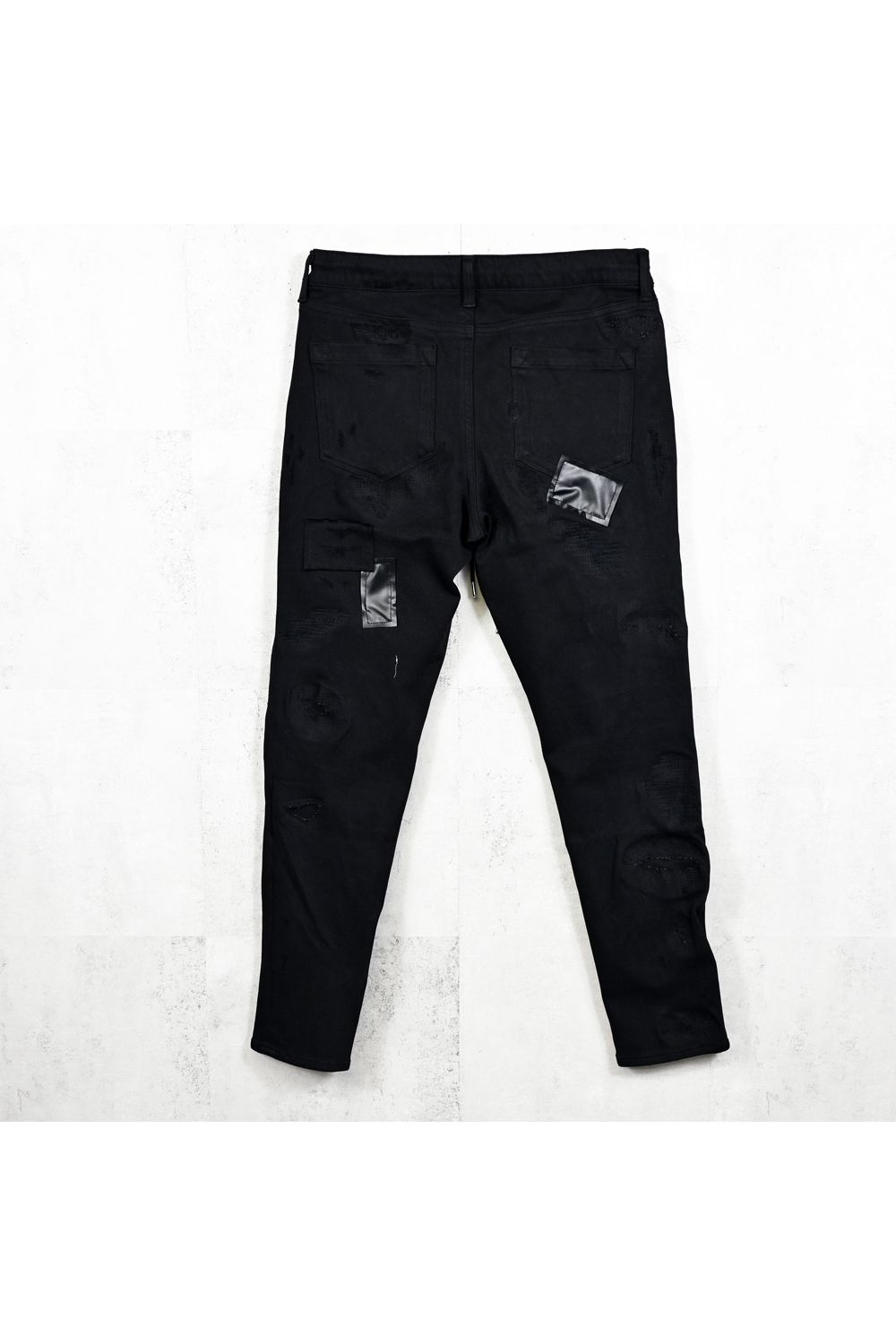 MICK DENIM JERSEY / 【定番】 デニム ジャージーンズ ブラックリメイク (2月中旬入荷予定)