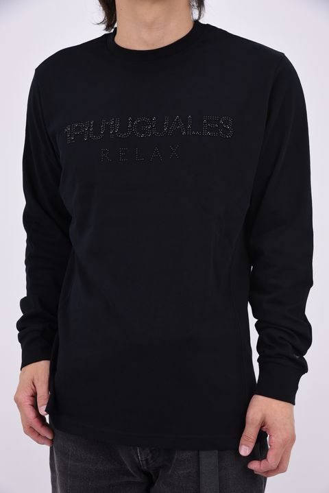 【26AW】 HOTFIX STUDS LOGO L/S T-SHIRT / スタッズロゴ ロングスリーブ Tシャツ (ブラック)
