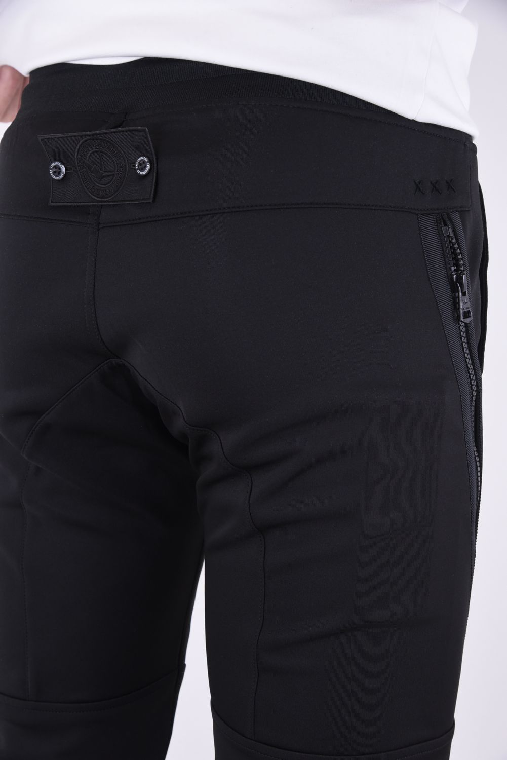113 SPORT / THESAINT MAFIA DIAGONAL ZIP PT  SOLID BLACK / ダイアゴナル ジップパンツ ソリッド ブラック