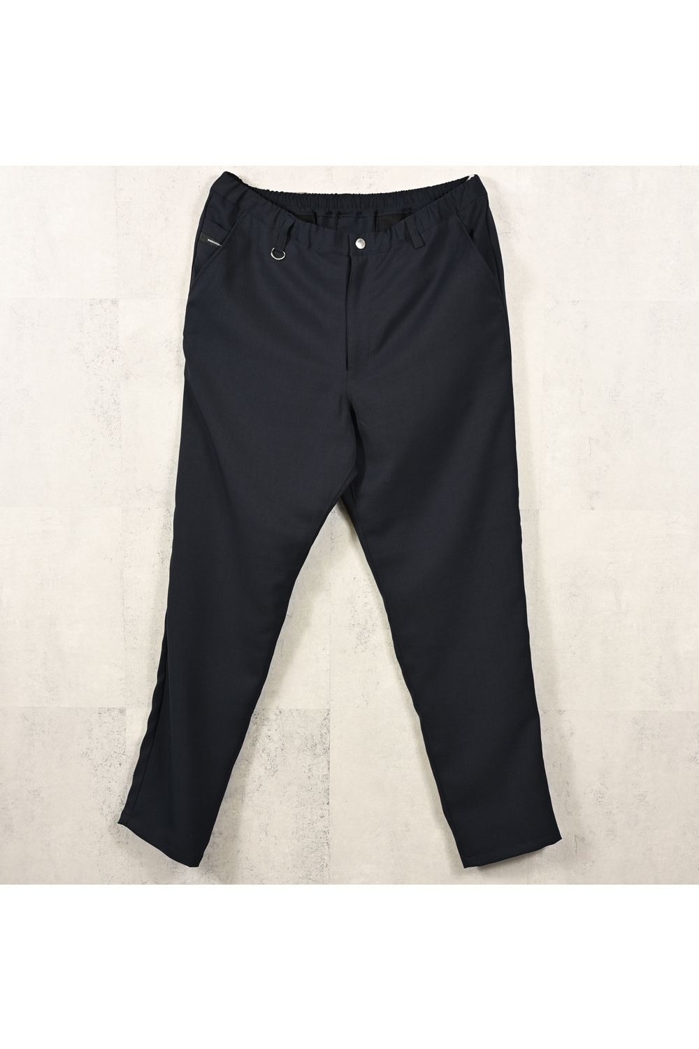 PAT WIDE EASY PANTS / ツイル生地 ワイドテーパード イージースラックス (ネイビー) (4月中旬入荷予定) ※オーダー締切:2月15日(日)18時
