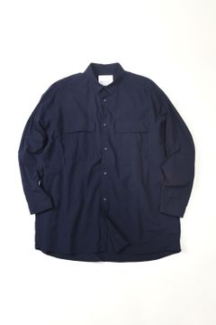 TYPEWRITER LONG SLEEVES WIDE SHIRT / タイプライター オーバーサイズ シャツ ブラック