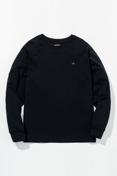 【26SS】 GRADIENT RHINESTONE LONG T-SHIRT / グラデーション ラインストーンロゴ ロングスリーブTシャツ (ブラック) (1月中旬入荷予定)