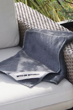 Face Towel / シルク混 フェイスタオル (グレー)
