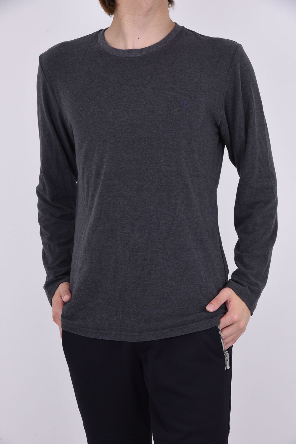 L/S CREW / プレミアムウォーム クルーネック ニットソー Dグレー