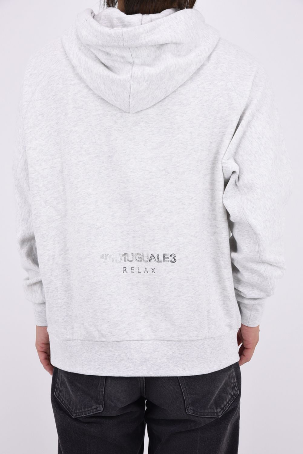 【26AW】 MICKEY SILHOUETTE GRADATION LINESTONE HOODIE / ミッキー シルエット グラデーション ラインストーン フーディー (オートミール)