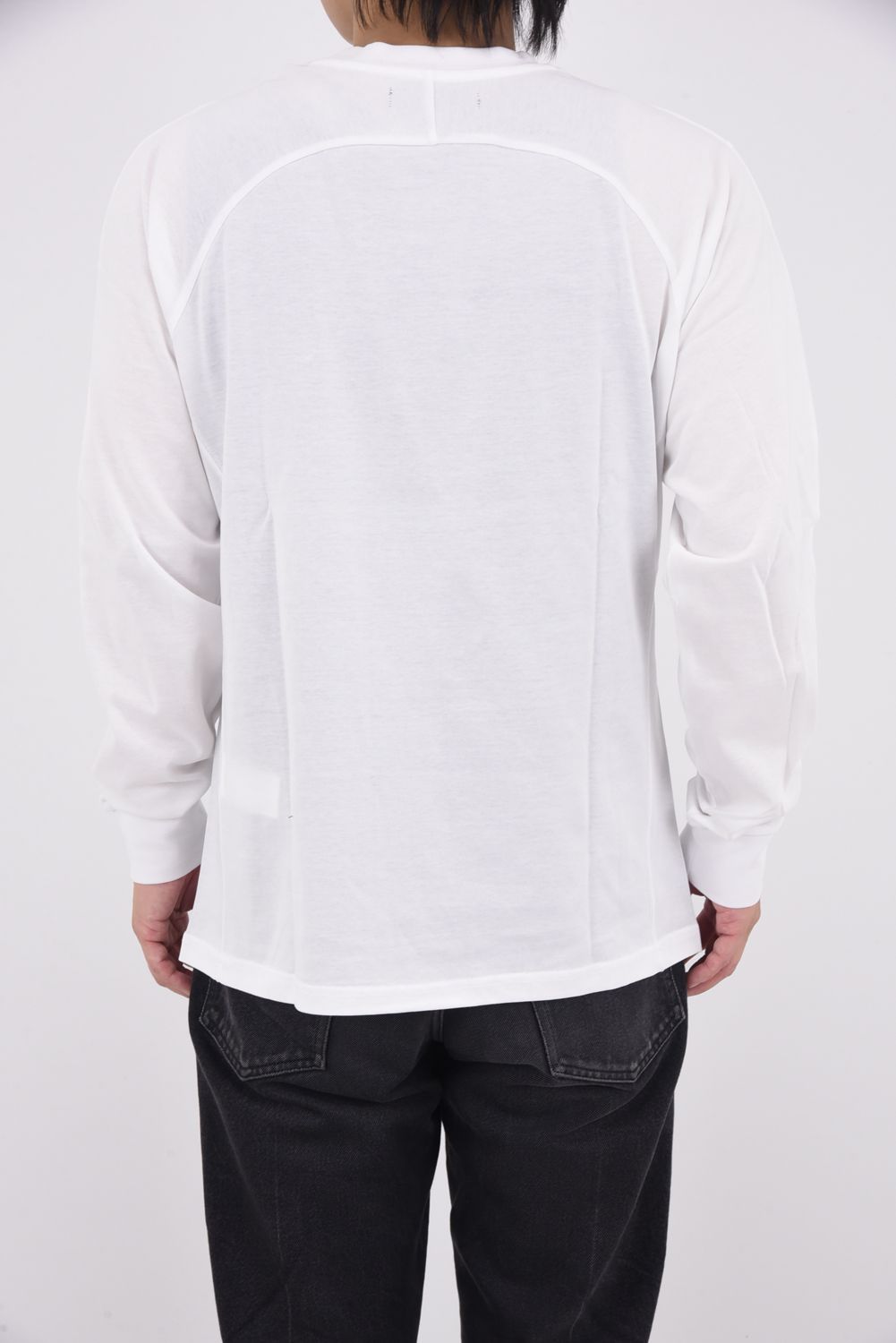 APPLIQUE LONG T-SHIRT / アップリケ ロングTシャツ (ホワイト)