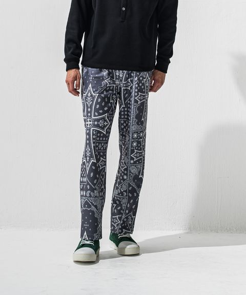 CHRIS EASY WIDE TUCK PANTS / ハイテンショントリコット ワンタック セミワイド イージーパンツ (クロスグレー) (1月上旬入荷予定) ※オーダー締切:9月7日(月)17時)