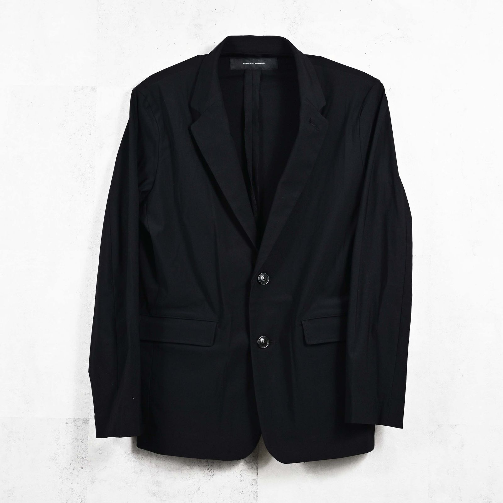 GARY loose JACKET / 高機能ナイロンマイクロファイバー 2Bジャージテーラードジャケット (ブラック) (7月末入荷予定) ※オーダー締切:5月23日(土)17時