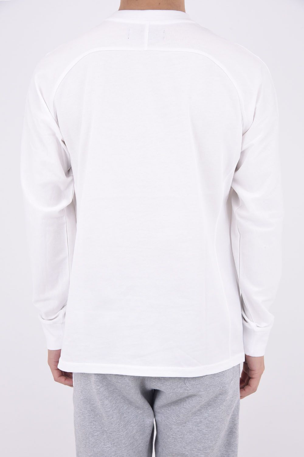 RHINESTONE LONG T-SHIRT / グラデーション ラインストーンロゴ ロングスリーブ クルーネックTシャツ ホワイト
