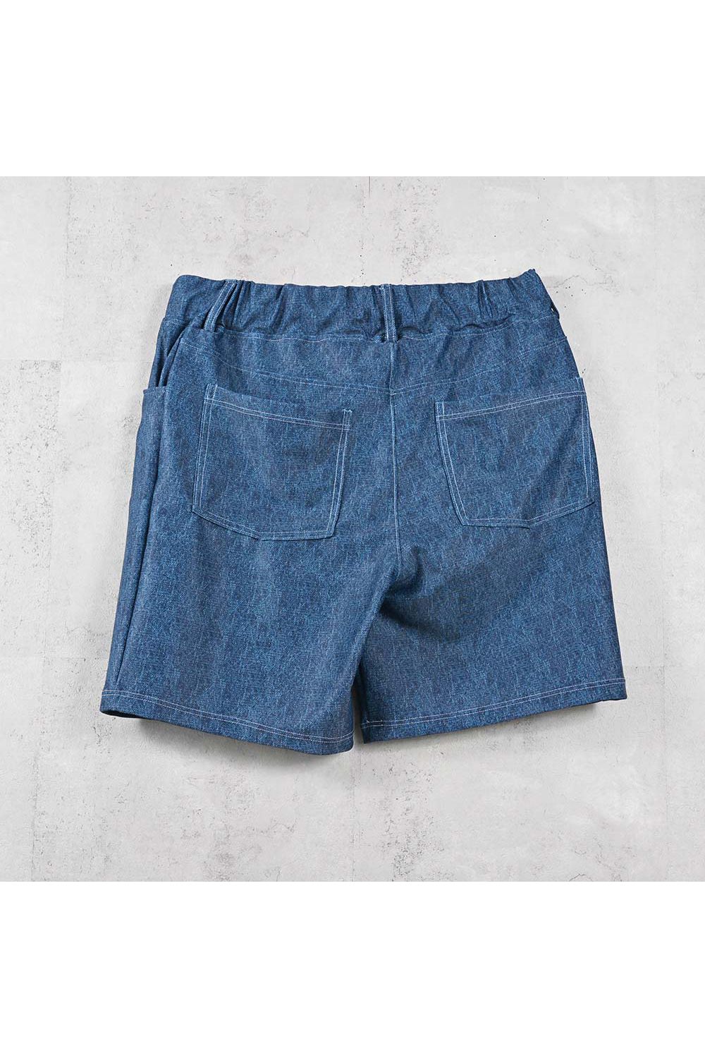 RUSH DENIM SHORTS / ラッシュガード デニムデザイン ショートパンツ (ダークインディゴ) (5月末入荷予定) ※オーダー締切:2月15日(日)18時