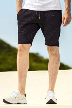 DIAGONAL LOGO SHORT PANTS  / サイドリブ ダイアゴナルロゴ ショートパンツ ブラック