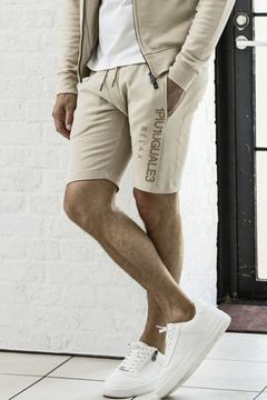 RHINESTONE LOGO SHORTS / ラインストーン ロゴ ショートパンツ (ベージュ)