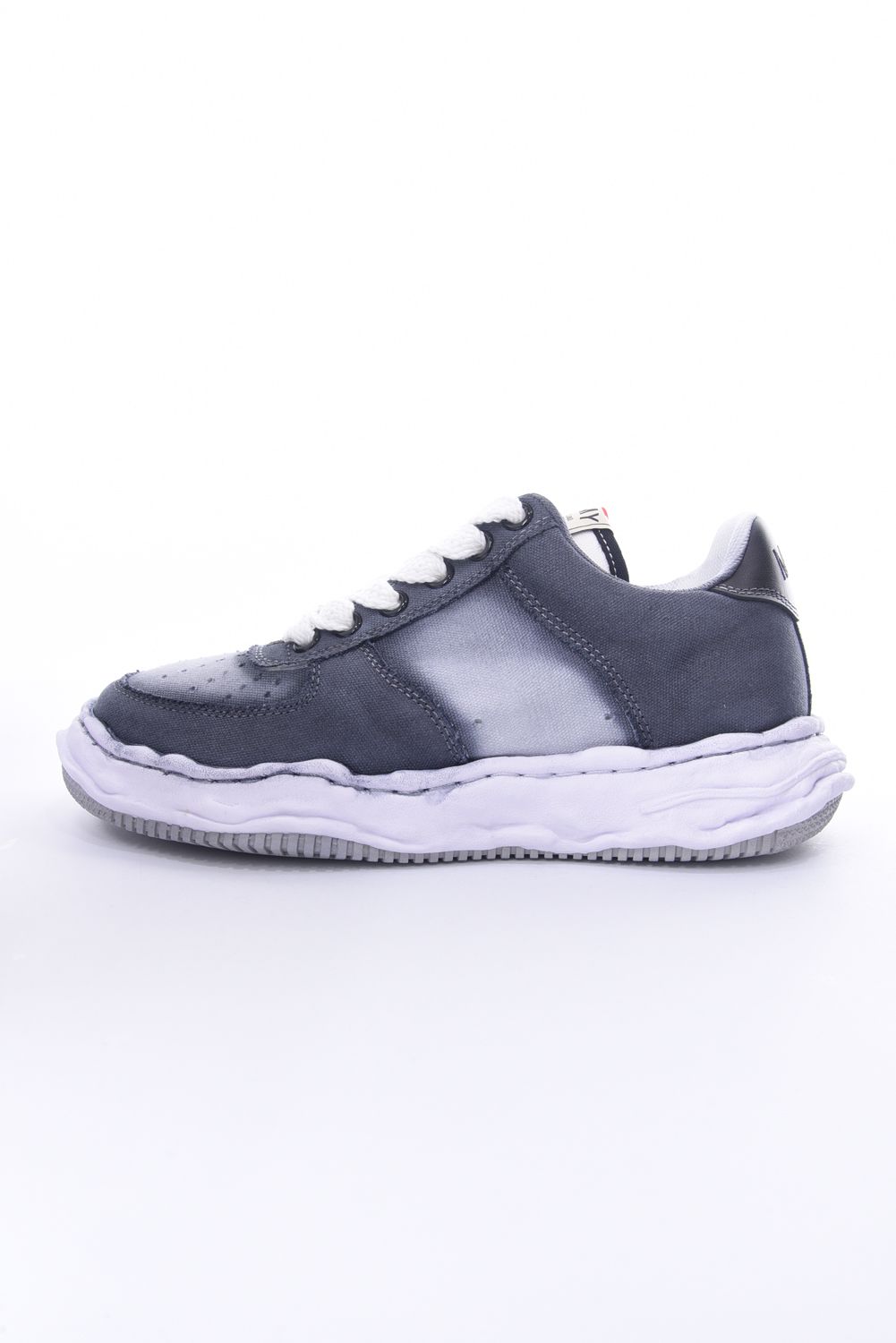 "WAYNE" OG Sole Effect Canvas Low-top Sneaker / オリジナルソール スプレーエフェクト キャンバス ローカットスニーカー ブラック