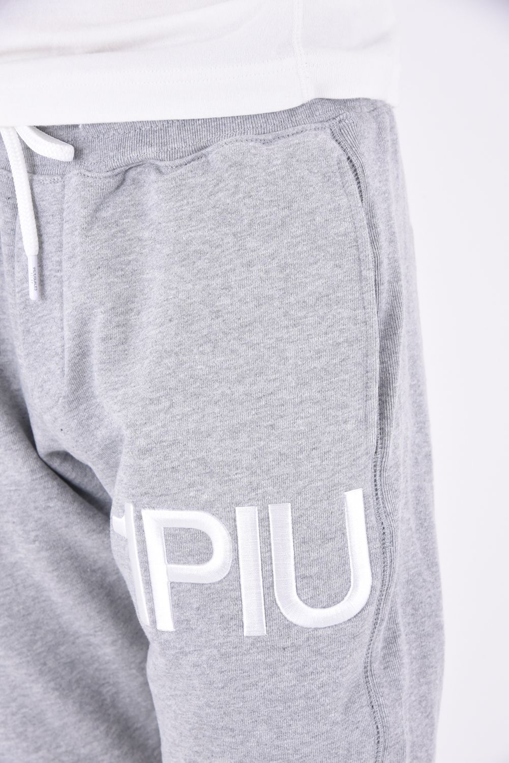 1PIU LOGO HEAVY PANTS / 1PIUロゴ刺繍 スウェットパンツ トップグレー