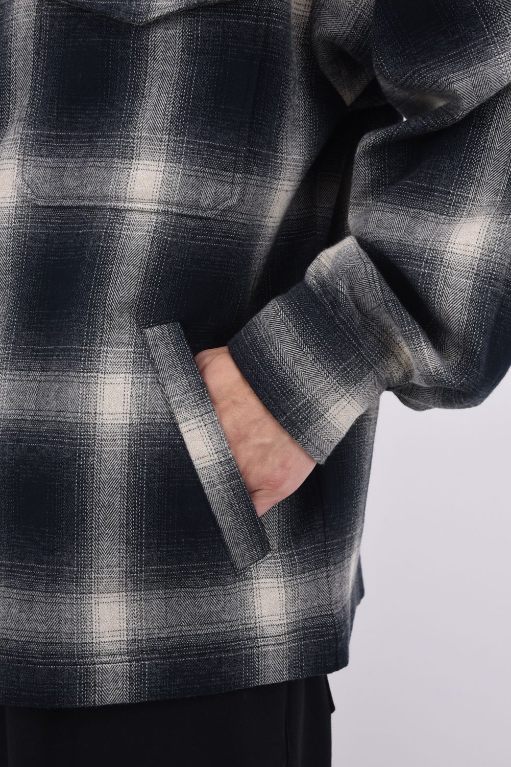 FLANNEL CHECK JK / フランネル チェック ジャケット (ブラック)