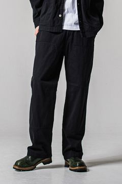 DOUBLE KNEE PT / ダブルニー ワークデニムパンツ (ブラック) (2月中旬入荷予定)