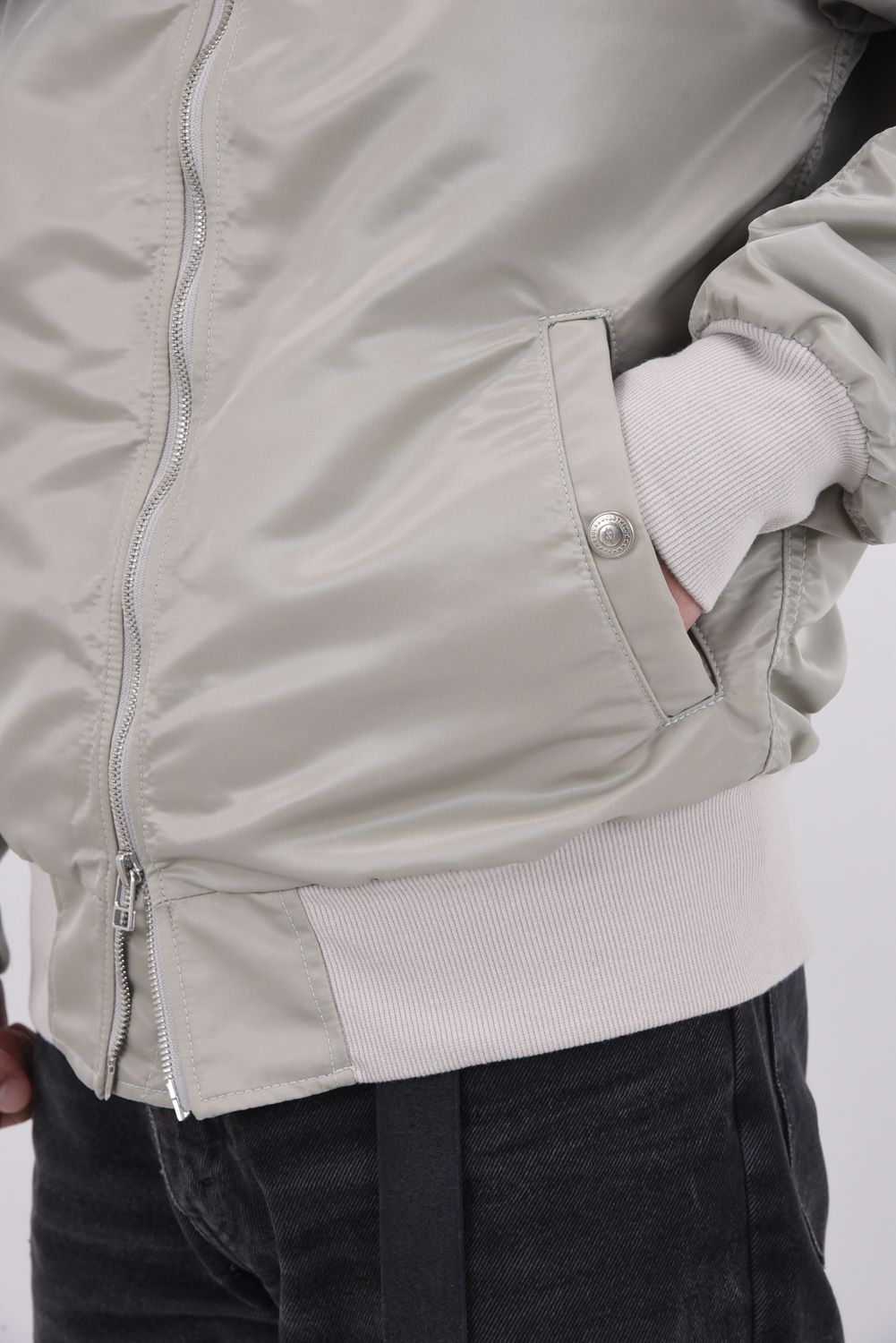 LIGHT David JACKET / ドロップショルダー フライトジャケット ナイロングレージュ