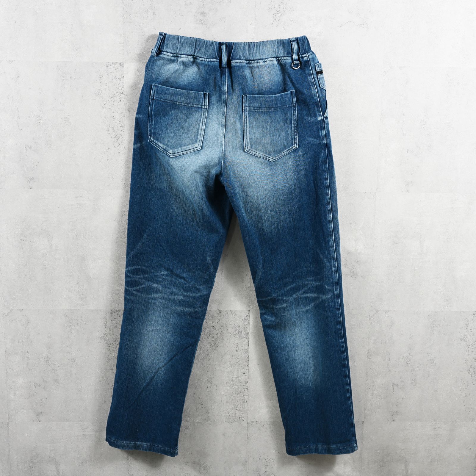 DENIM JERSEY WIDE PT / ジャージデニム セミワイド ワンタック スラックス型イージーパンツ ダークインディゴ