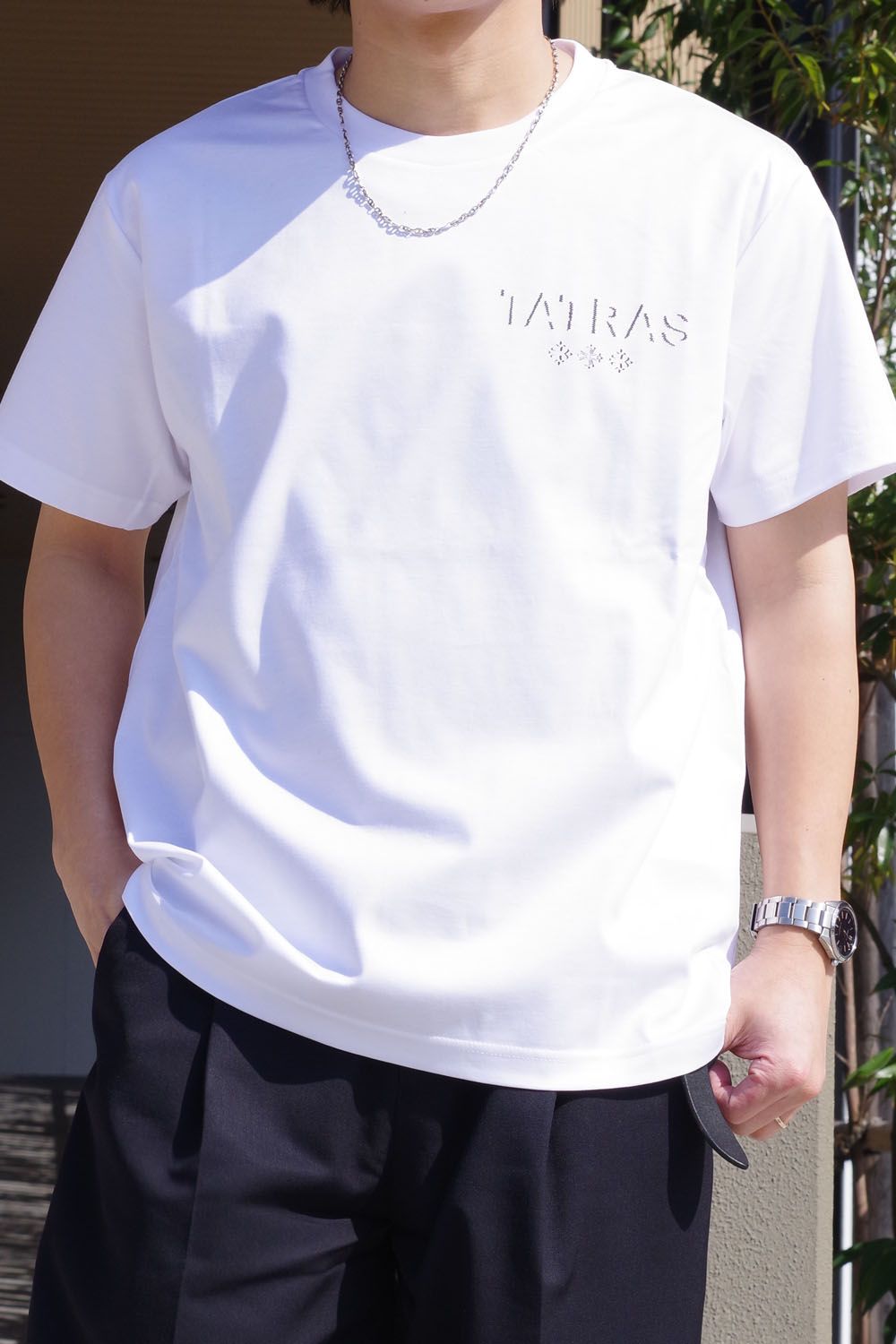 LOGADO (ロガード) / ロゴ クルーネック 半袖 Tシャツ ホワイト