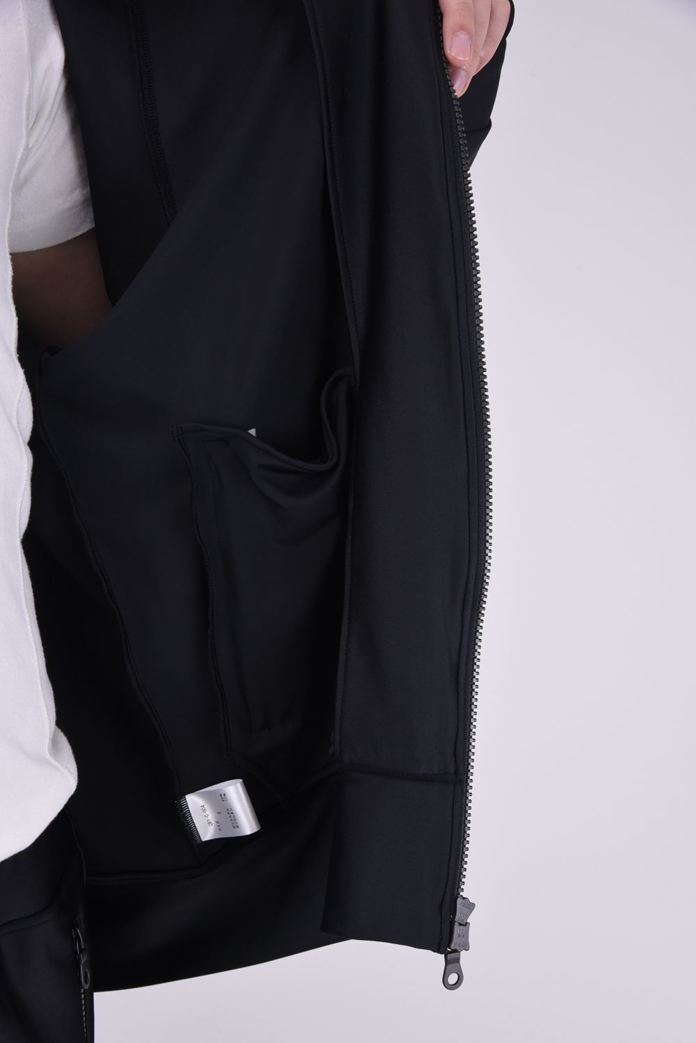 rush zip hoodie / ラッシュガード フロントロゴ フルジップフーディー ブラック