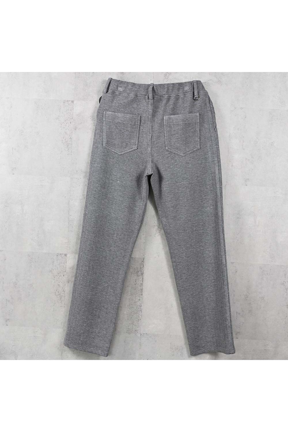 SEMI WIDE TUCK PANTS / ブリスターニット セミワイド ワンタックイージーパンツ (グレー) (4月中旬入荷予定) ※オーダー締切:2月15日(日)18時