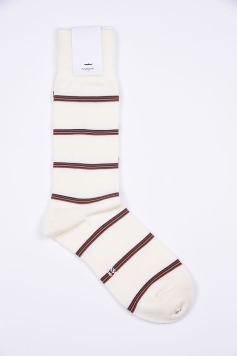 BORDER RIB / 日本製 ウール リブソックス アイヴォリー