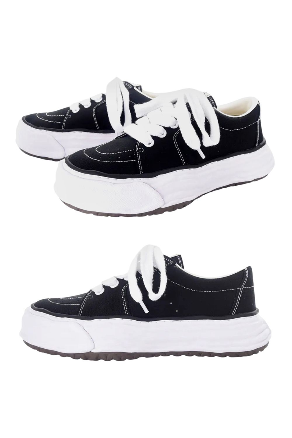 【ERIC】 OG Sole Mix Material Low-top Sneaker /  スウェード キャンバス ローカットスニーカー (ブラック)