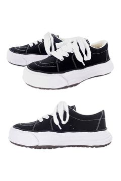 【ERIC】 OG Sole Mix Material Low-top Sneaker /  スウェード キャンバス ローカットスニーカー (ブラック)