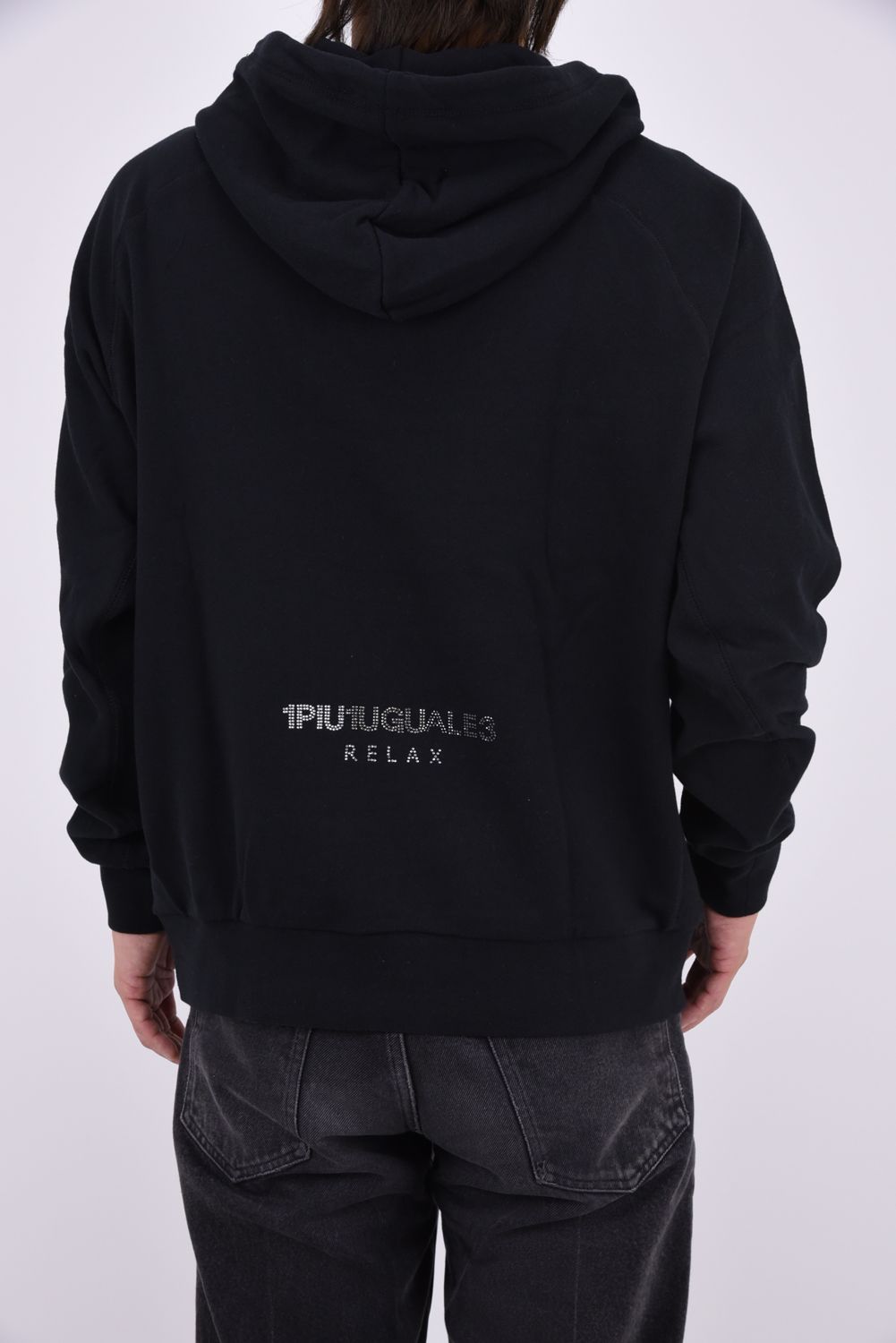 【26AW】 MICKEY SILHOUETTE GRADATION LINESTONE HOODIE / ミッキー シルエット グラデーション ラインストーン フーディー (ブラック)