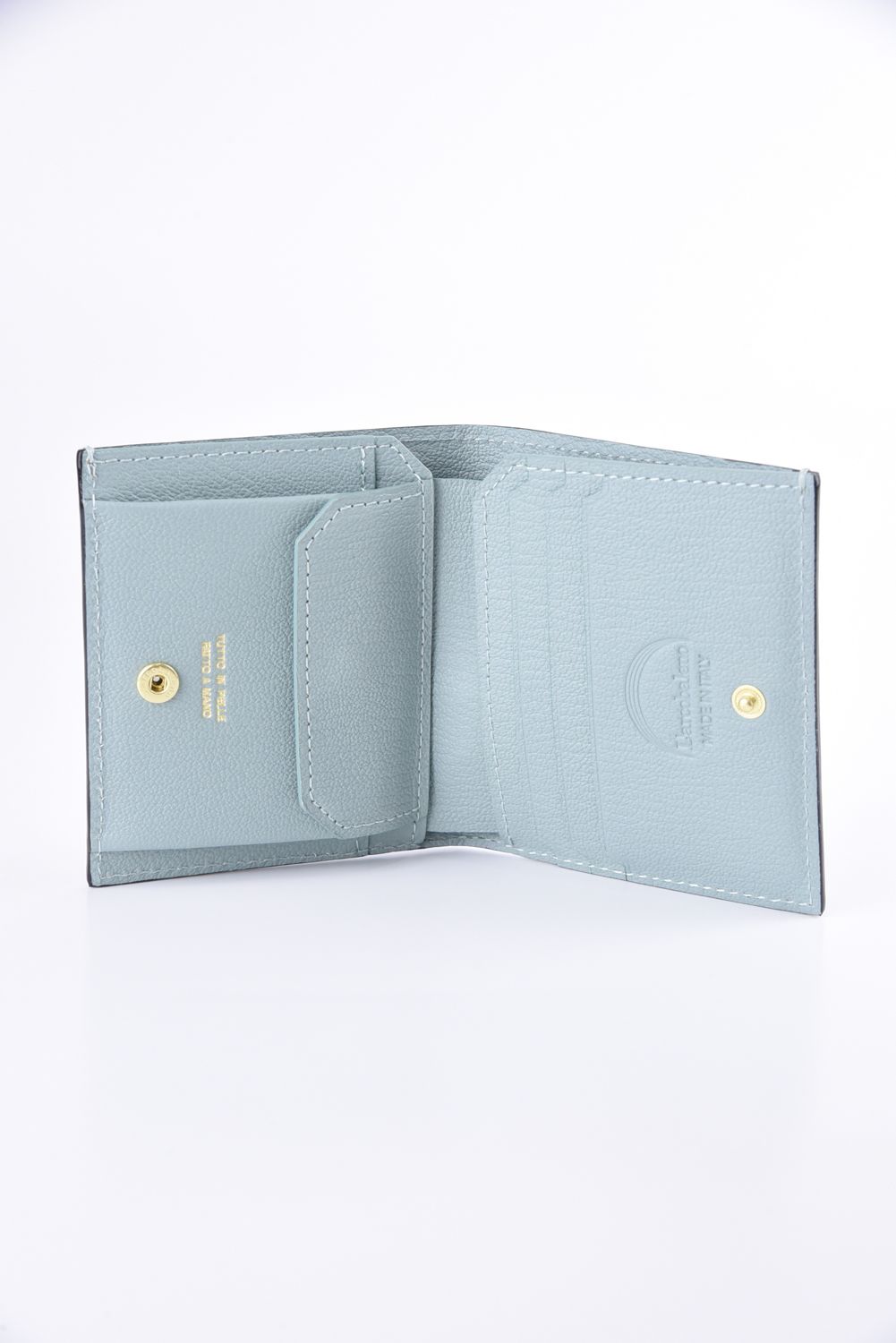 【残り1点】 MINI WALLET / LA401GT ゴートレザー スナップタイプ 二つ折りミニウォレット トルトラ / ミントグリーン