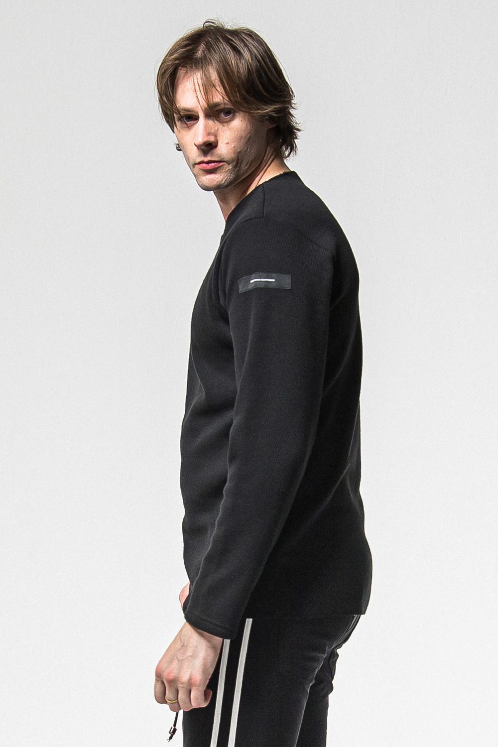 VELOURS FLEECE NEO THERMAL / サーマル生地 ロングスリーブ Tシャツ (ブラック) (10月中旬入荷予定) ※オーダー締切：9月1日(月)18:00