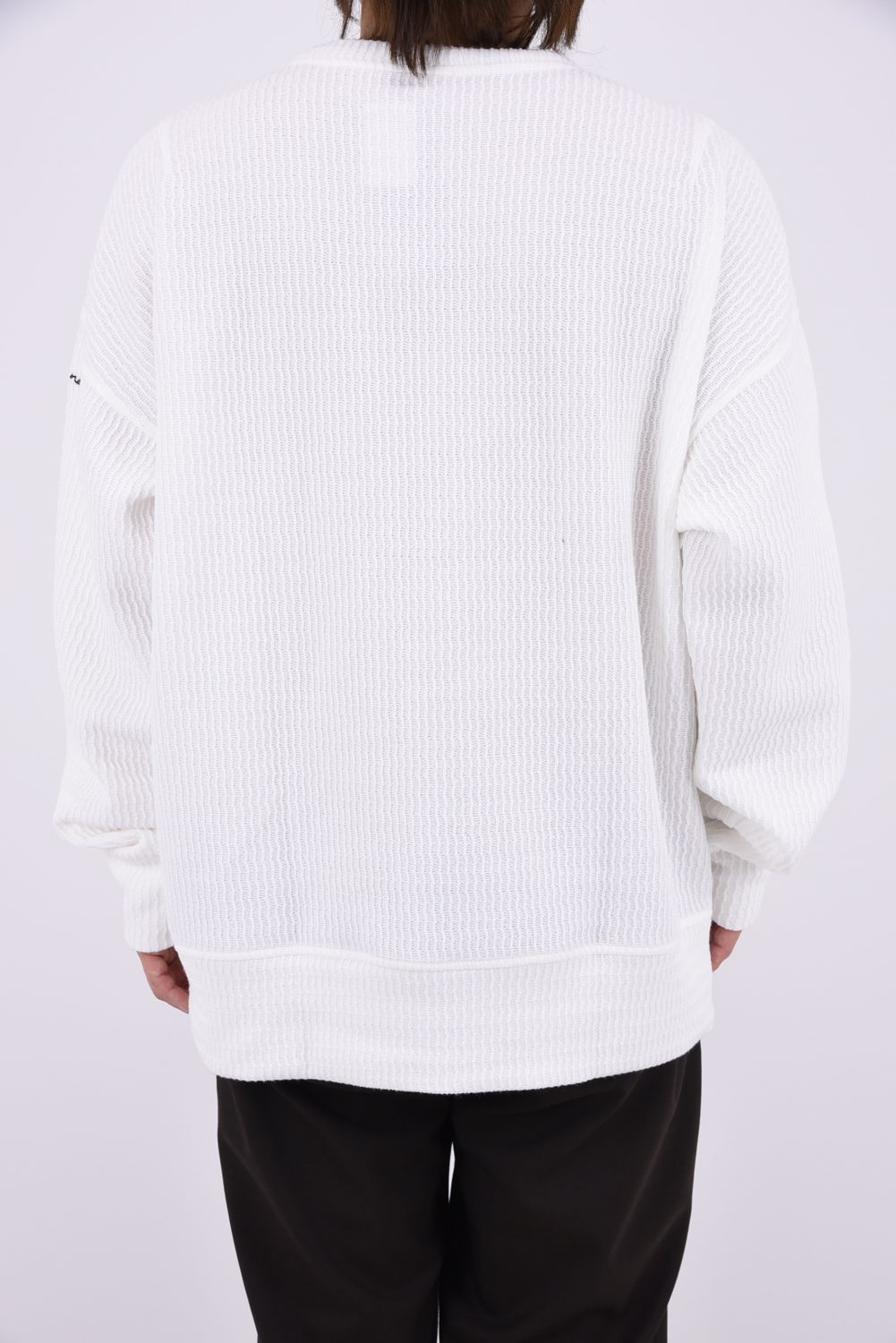 knt l loose trainer / ニット ルーズ トレーナー (ホワイト)