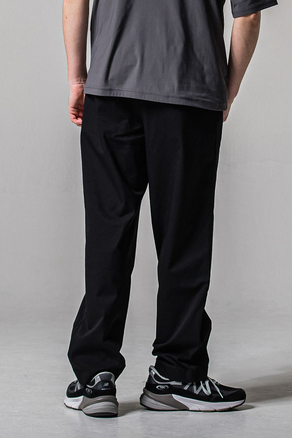 BEN PANTS / ルーズフィット ワイドシルエット ロングパンツ (ブラック) (1月中旬入荷予定)